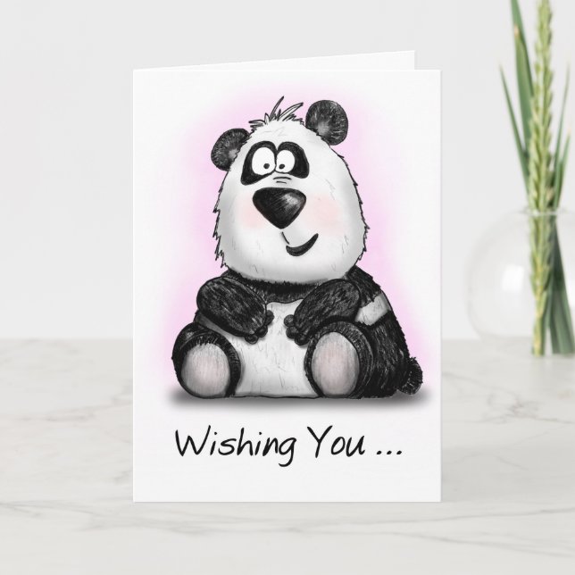 Beary Bonne carte Panda de dessin Anniversaire (Devant)