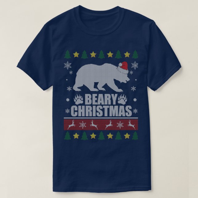 Beary Christmas Gay Bear Xmas T-Shirt (Design vorne)