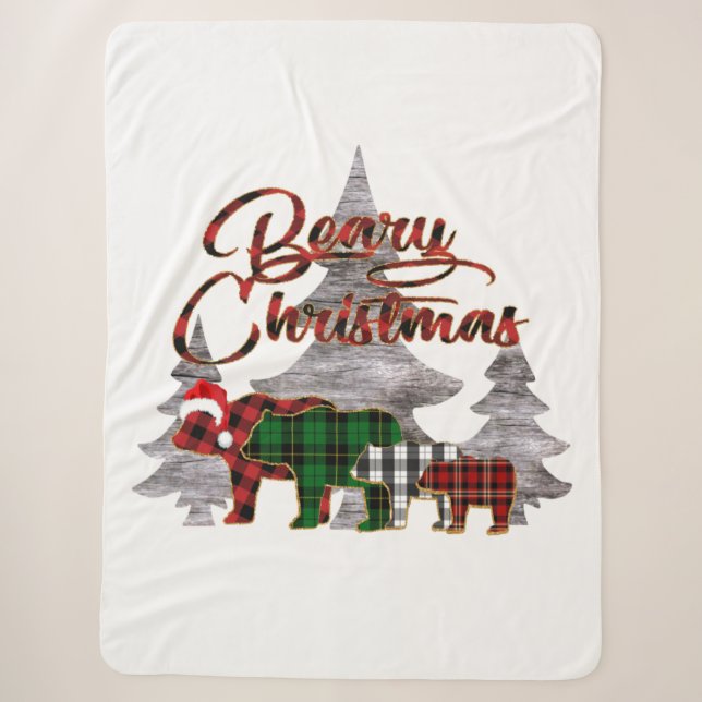 Beary Christmas Sherpa Blanket Sherpadecke (Vorderseite)