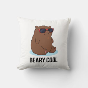Beary Cool Funny Brown Bären Puff Kissen