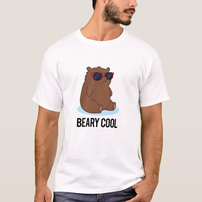 Beary Cool Funny Brown Bären Puff T-Shirt (Vorderseite)
