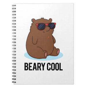 Beary Cool Lustiger Brauner Bär Pun Notizblock