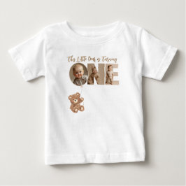 Beary First Birthday Little Bear Foto Baby T-shirt