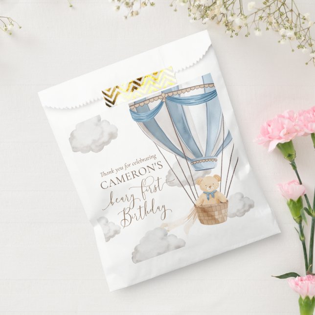 Beary First Teddy Bear Hot Air Ballon Birthday Geschenktütchen (Versiegelt)