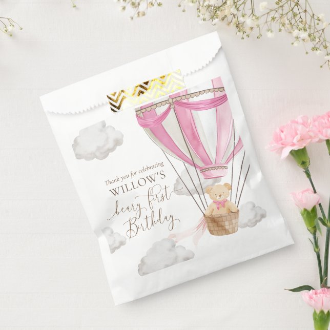 Beary First Teddy Bear Hot Air Ballon Birthday Geschenktütchen (Versiegelt)