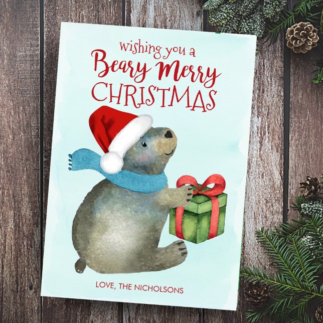 Beary Frohe Weihnachten Niedlich Bären Weihnachtsm (Von Creator hochgeladen)