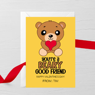 Beary Good Friend Kinder Valentinskarte Mitteilungskarte