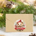 Beary Merry Christmas Sticker<br><div class="desc">Mit dem Beary Merry Weihnachtsaufkleber ein wenig Feiertagsstimmung bringen! ・ Auf hochqualitativem, säurefreiem Papier für den Langzeitgebrauch gedruckt ・ Lebhafter Vollfarbenddruck mit Vollblutdruck für Pop ・ Kratzfestes Vorderteil, leicht abziehbar ・ In matter oder glänzender Ausführung zum Anzug Ihres Stils erhältlich ・ Groß (3" x 3") oder klein (1, 5" x...</div>