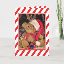 Beary Merry Teddy Bear Carte de voeux de Noël
