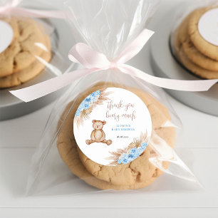 Beary Much Pampas Grass Baby Dusche Vielen Dank Runder Aufkleber