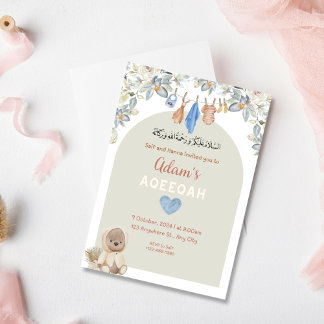 Beary Niedlich Aqeeqah Einladung