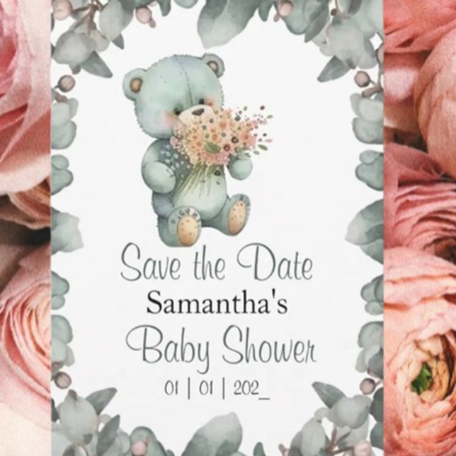 Beary Niedlich Boy Baby Dusche Einladung (Celebrate the joy of new beginnings with our "It's a Boy" baby shower invitation! )