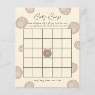 Beary Niedlich Brown Teddy Bear Baby Shooter Bingo