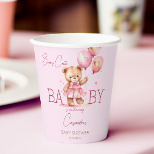 Beary niedlich Girl Teddy Bär Baby Duschgeschirr Pappbecher