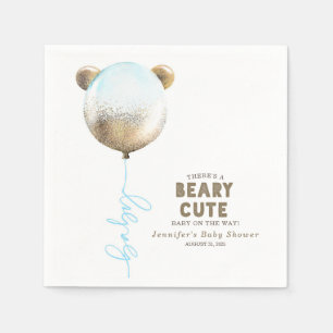 Beary Niedlich Teddy Bear Balloon Babydusche Serviette