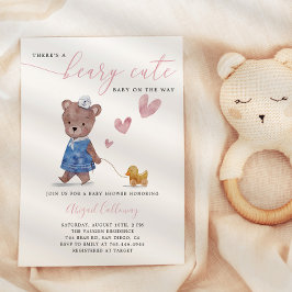 Beary Niedlich Teddy Bear Girl Babydusche Einladun Einladung