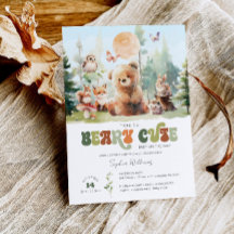 Beary Niedlich Woodland Baby Shower Einladung