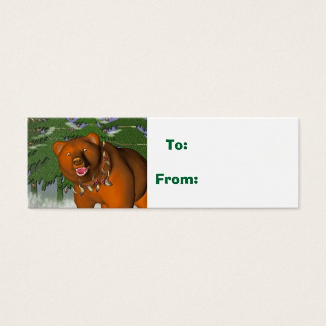 beary noël, étiquette cadeau (Devant)