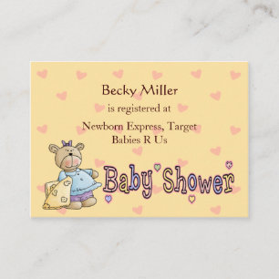 Beary Special Celebration Baby Show Registry Cards Begleitkarte