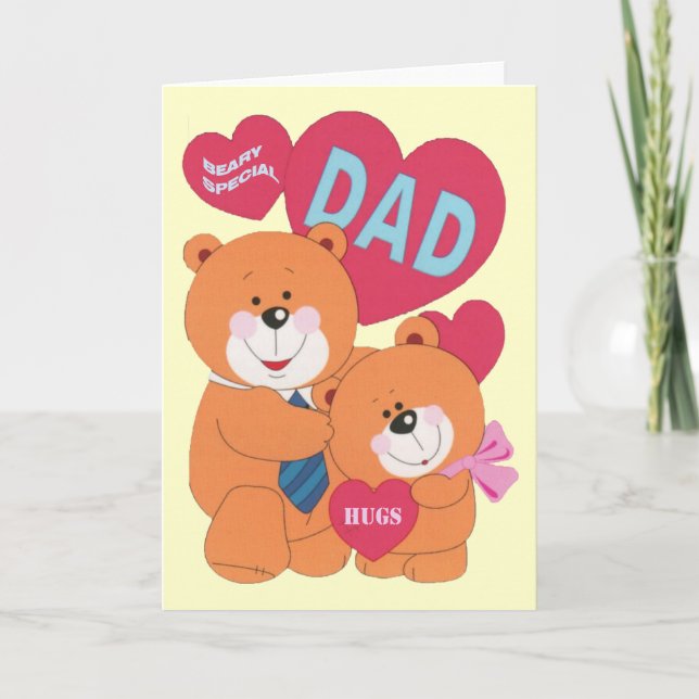 Beary Special Vater Bärenfamilie Vatertag Karte (Vorderseite)