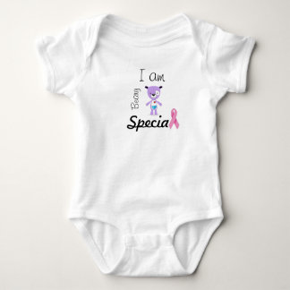 Beary spezielles Onezie - Brustkrebs Baby Strampler
