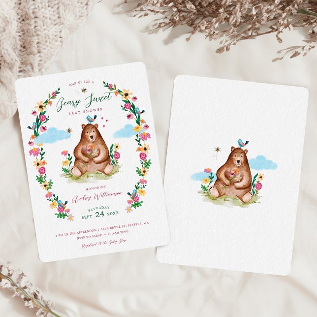 Beary Sweet Baby Dusche Einladung (Beary Sweet Baby Shower Invitation)