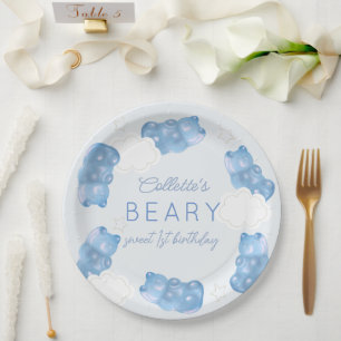 Beary Sweet Blue Gummy Bären Boy Geburtstag Pappteller