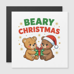 Beary Weihnachten Magnetkarte