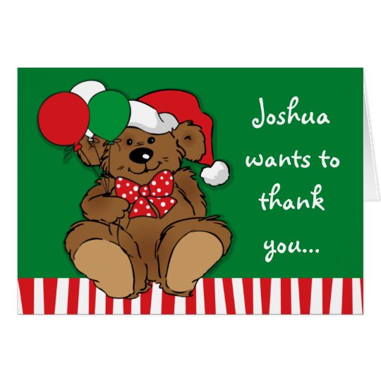 Beary Weihnachtsgeburtstag danken Ihnen zu merken Karte