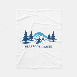 Bearzahnbecken Wyoming Ski Resort Skifahren Skier Fleecedecke