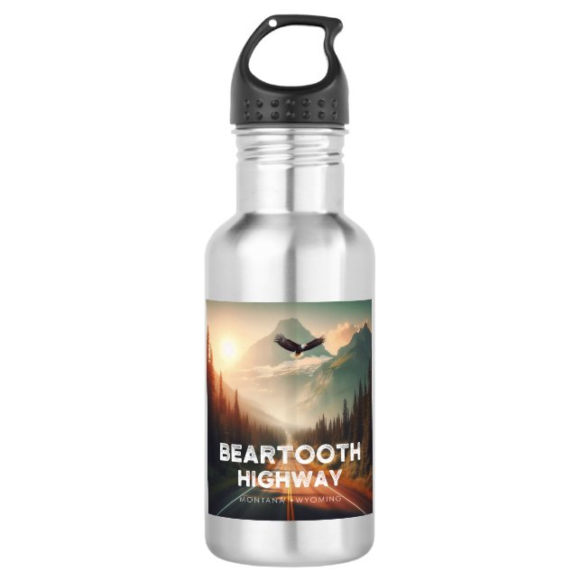 Bearzahnweg Montana Edelstahlflasche (Vorderseite)