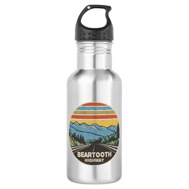 Bearzahnweg Montana Wandern Edelstahlflasche (Vorderseite)
