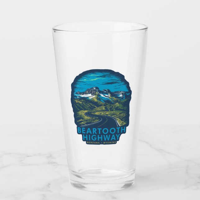Bearzahnweg Montana Wyoming Vista Glas (Vorderseite)