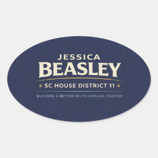 Beasley für SC Repräsentantenhaus Bezirk 11 Ovaler Aufkleber