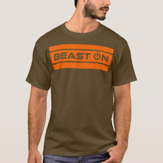 Beast auf Orange Modern Fitness Simple Gym Motivat T-Shirt