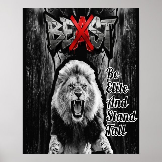 BEAST Lion Print, Value Poster Paper (Semi-Gloss) (Vorne)
