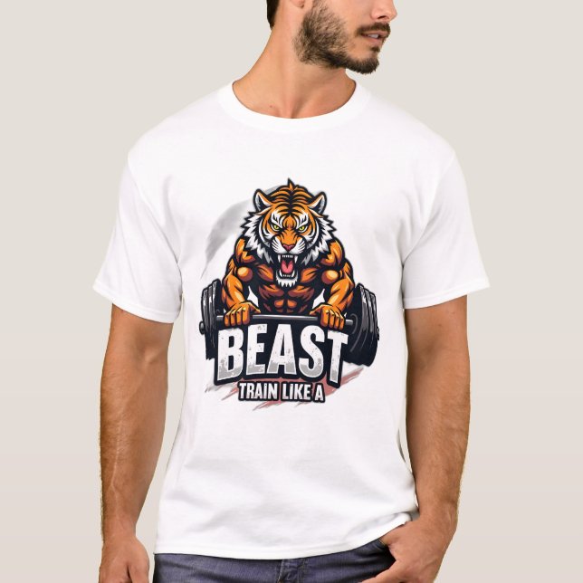 Beast Mode On – Fitness Workout T-Shirt Design (Vorderseite)