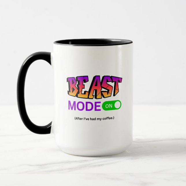 Beast Mode On – Funny Coffee Mug for Java Lovers (Gauche)