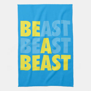 BEAST - Sei ein Tier - Workout Motivierend Geschirrtuch