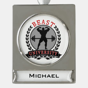 Beast Univ Bodybuilding Custom Banner Ornament