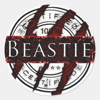 Beastie-Aufkleber Runder Aufkleber