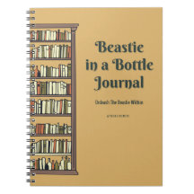 Beastie dans un petit journal en bouteille