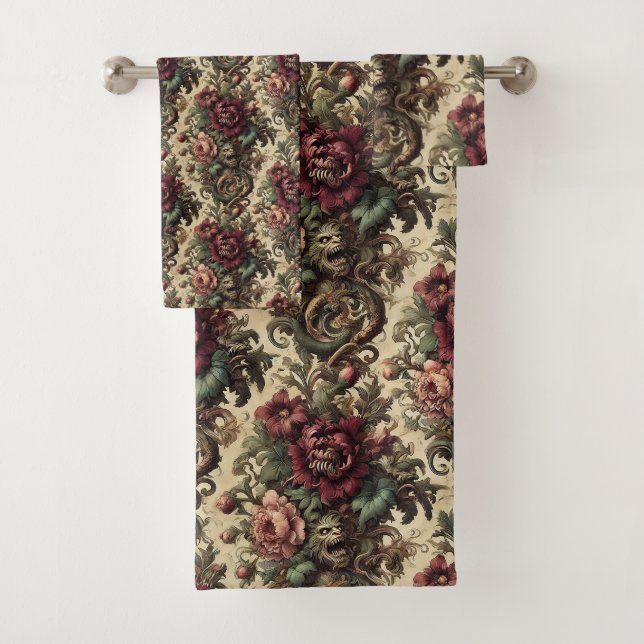 Beastly Bouquet - Gotisch Viktorianisch Badhandtuch Set (Insitu)