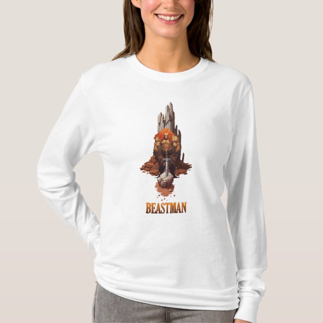 Beastman und sein Schwert T-Shirt (Vorderseite)