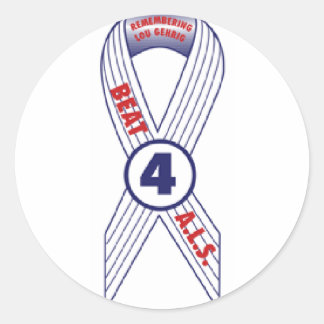 Beat ALS Runder Aufkleber