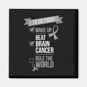 Beat Brain Cancer Rule the World Fighter Survivor Magnet