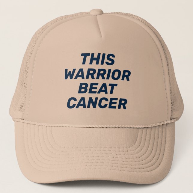 Beat Cancer Trucker Hat Truckerkappe (Vorderseite)