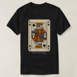 Beat King DJ Spielkarten-Design T-Shirt