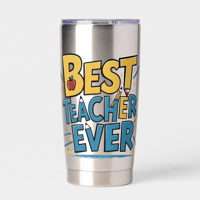Beat Lehrer je Lehrer und Lehrer Thermobecher (Vorderseite)
