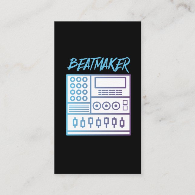 Beat Maker Drum Machine Bass Lover DJ Musiker Visitenkarte (Vorderseite)